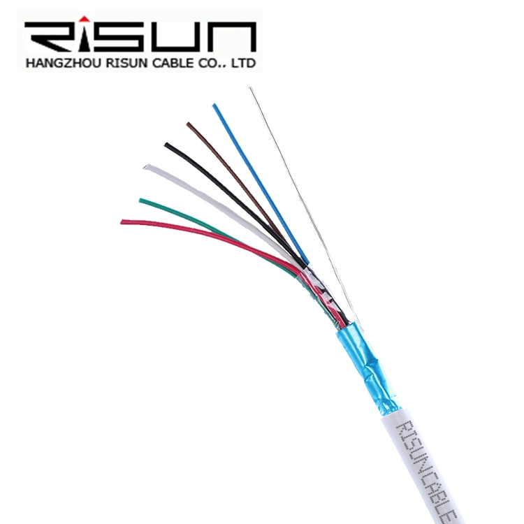 PVC jacket Wholesale shielded 6 Core 0.2MM2 Security Alarm Cable for security system