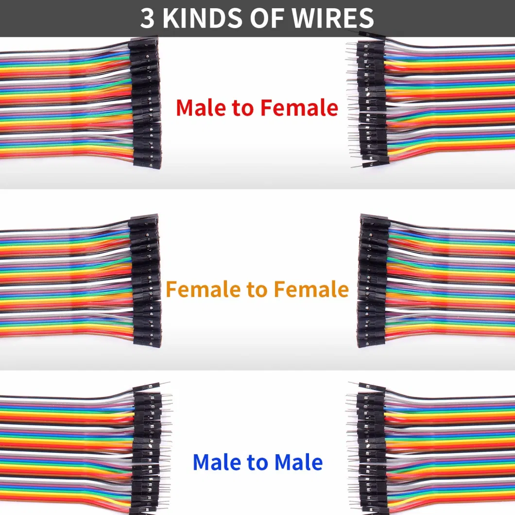 DuPont Wire 40 Pin Male to Female X 3 Jumper Wires