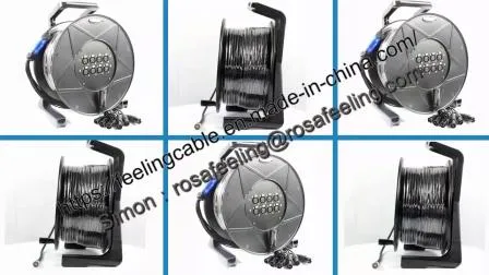 RoHS PVC 2 Core Shielded Wire Speaker Flexible Signal Cable with Audio Connector Speakon